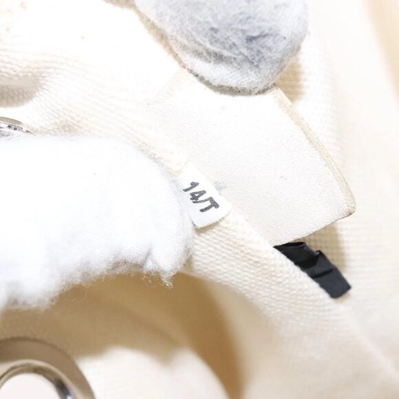 PRADA Canapa PM Hand Bag Canvas White Silver Auth 139730 - Picture 11 of 16